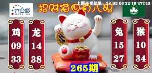 招财猫四肖八码